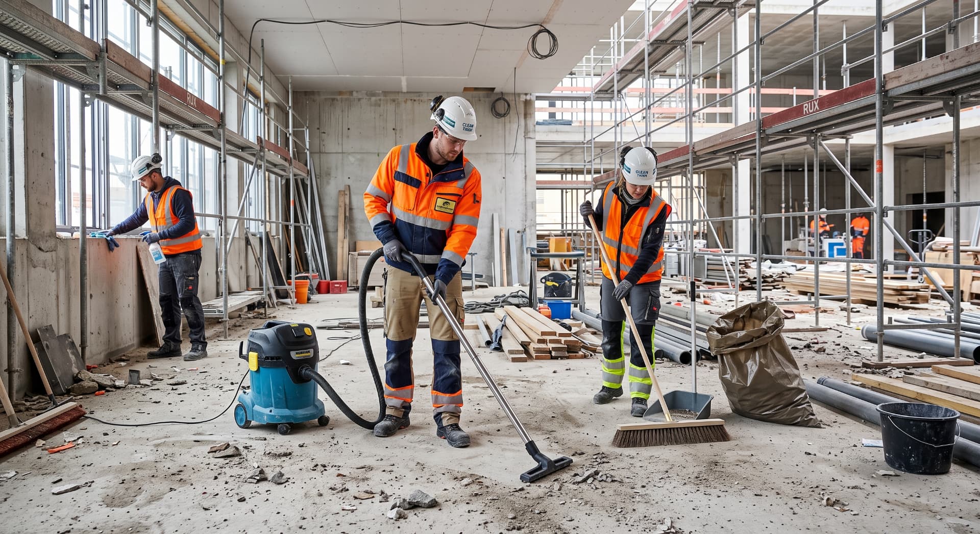 Baustellenendreinigung im Einsatz